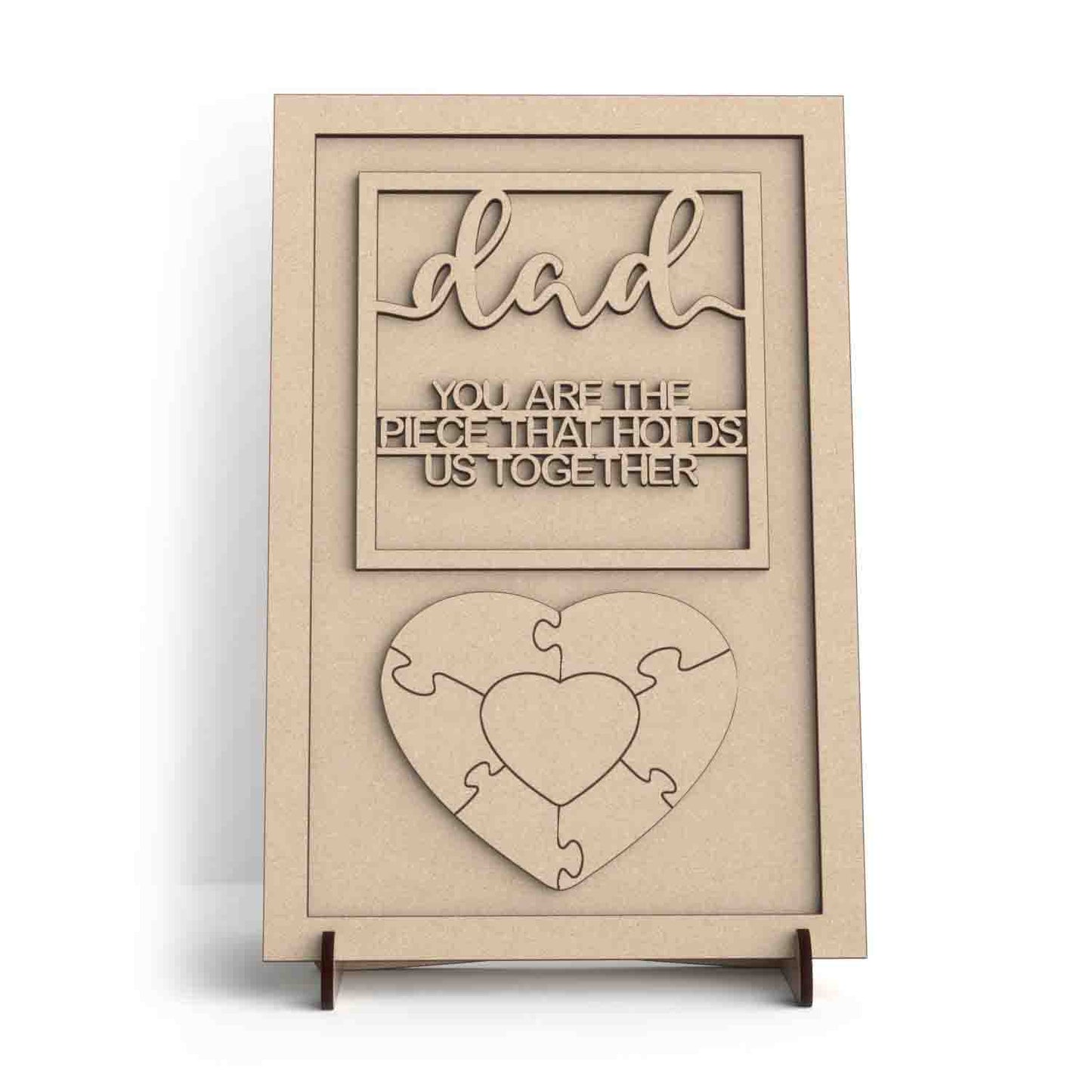Father's Day wooden craft shape Decoration Plaque Kit.