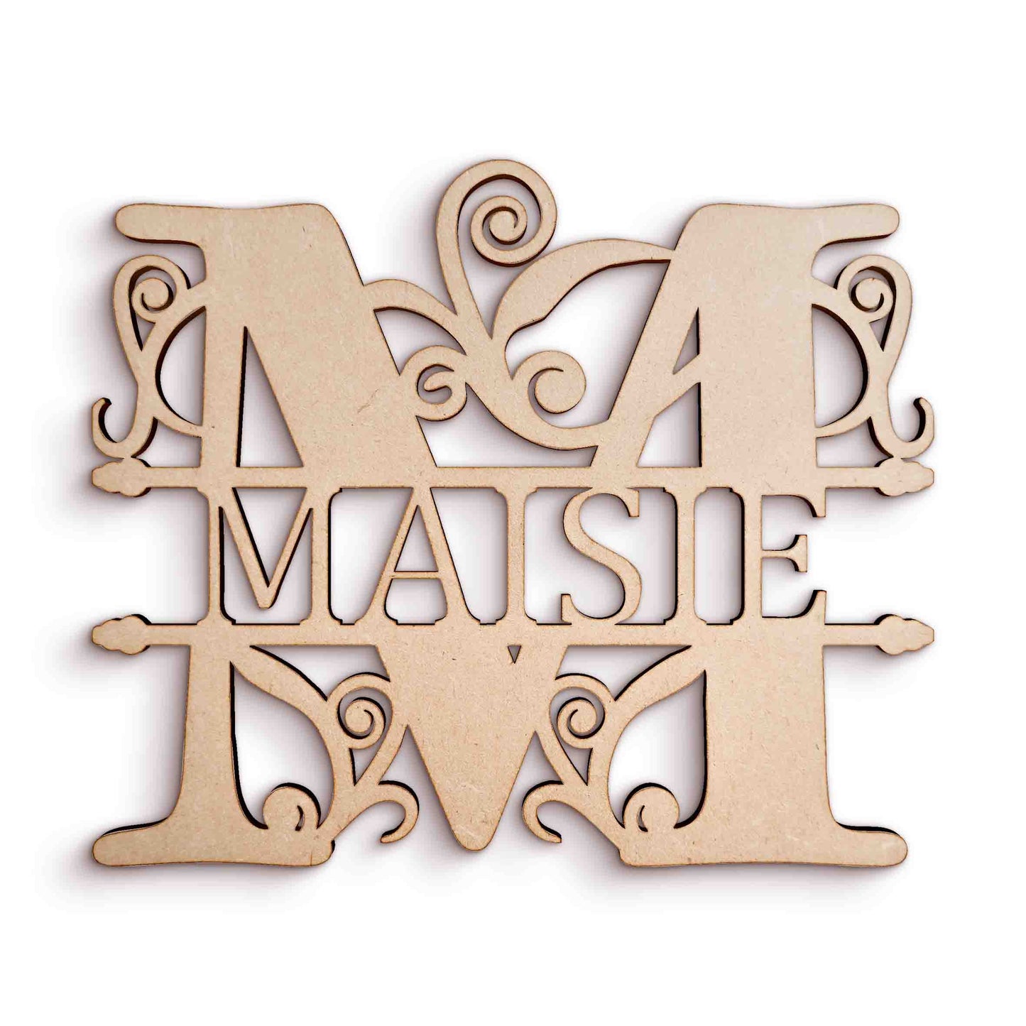 Personalised Monogram wooden craft shape Letters.