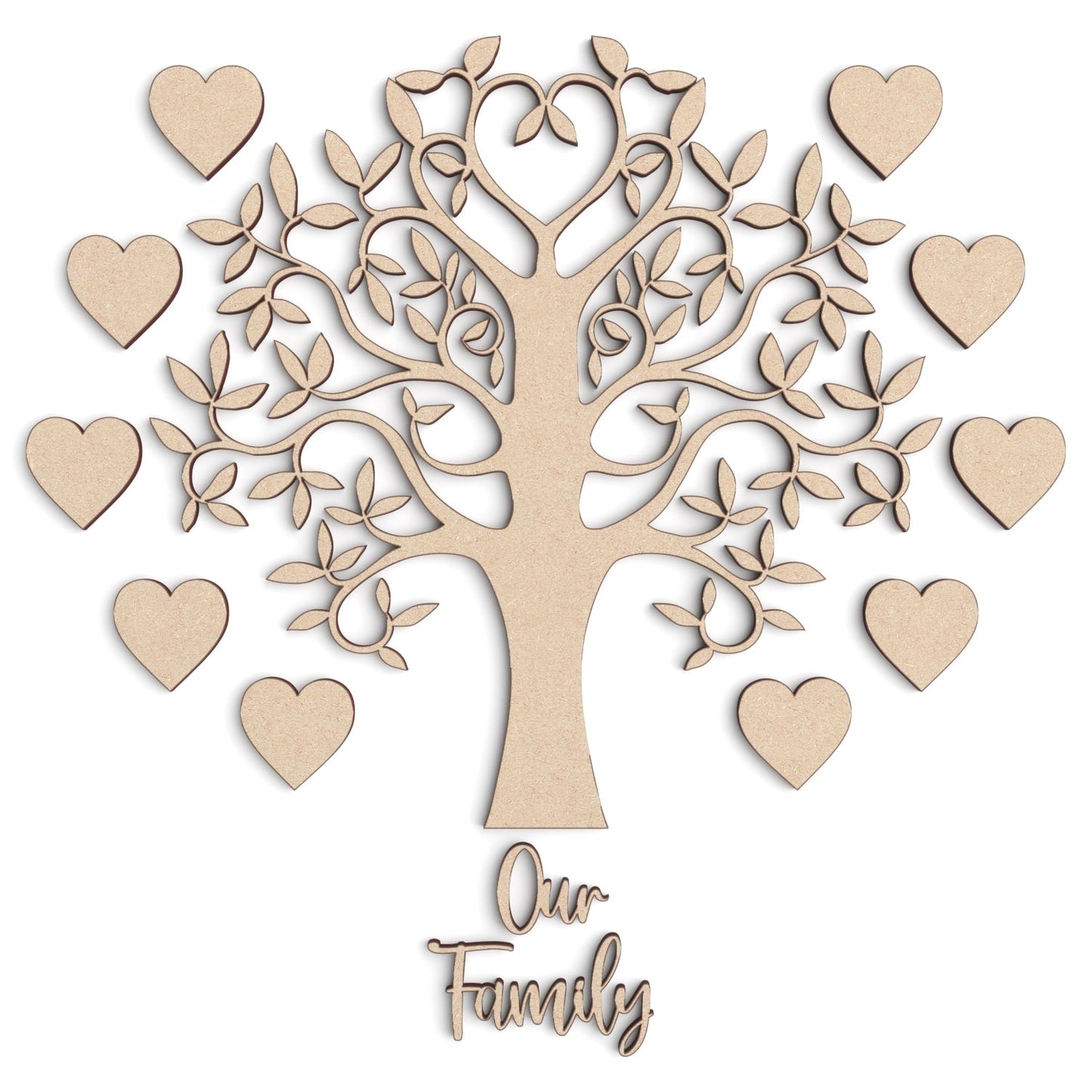 Family Tree wooden craft shape Decoration Kit.