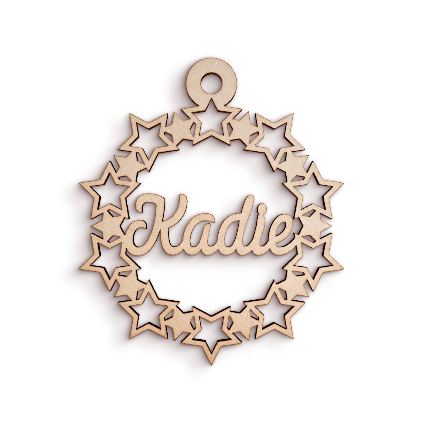 Bauble wooden craft shape Christmas Decoration.