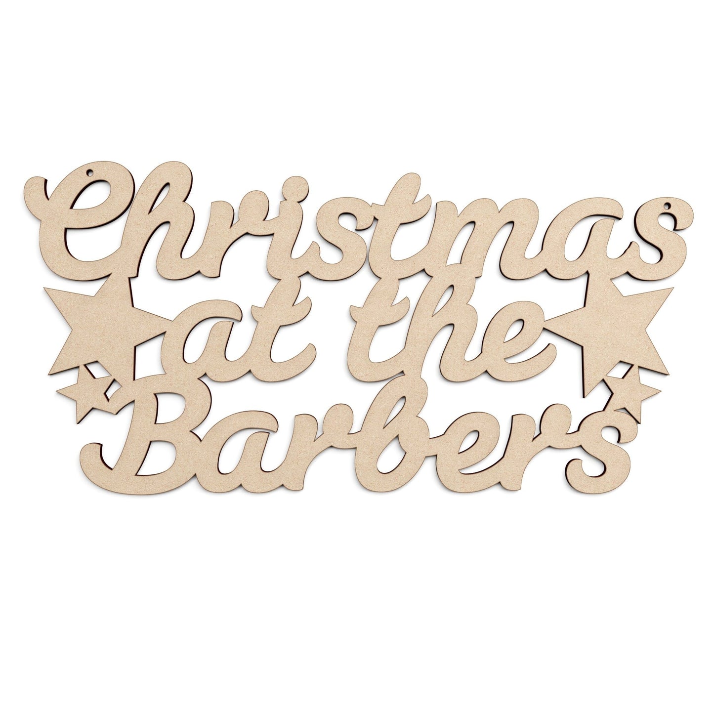 Personalised Christmas at the wooden craft shape Decoration.