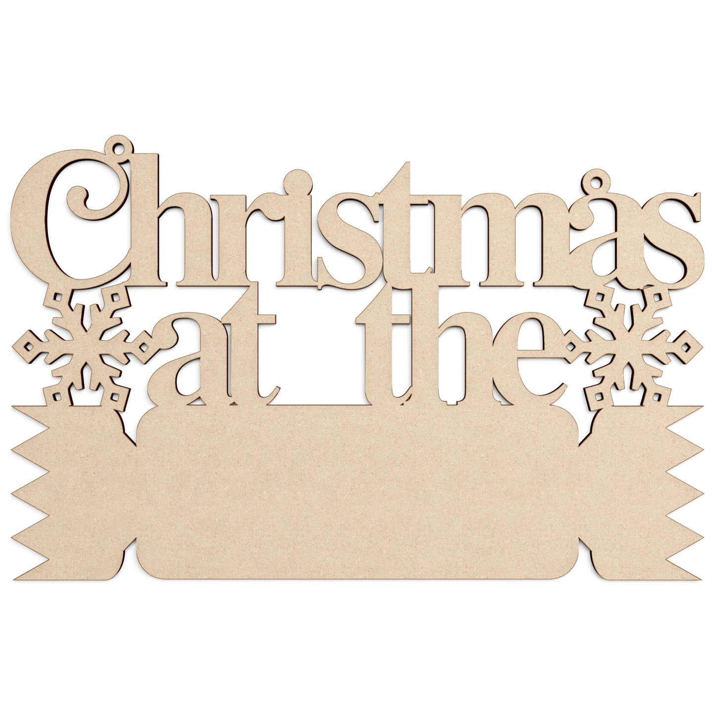 Christmas at the wooden craft shape Decoration.