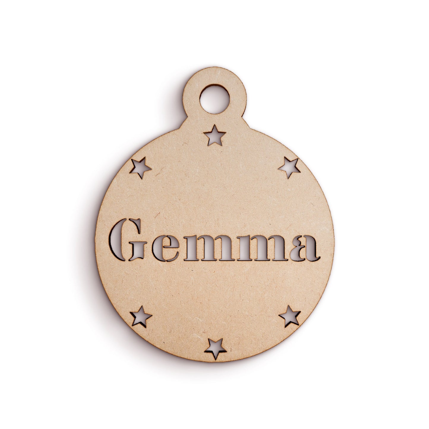 Personalised Bauble wooden craft shape Christmas Decoration.