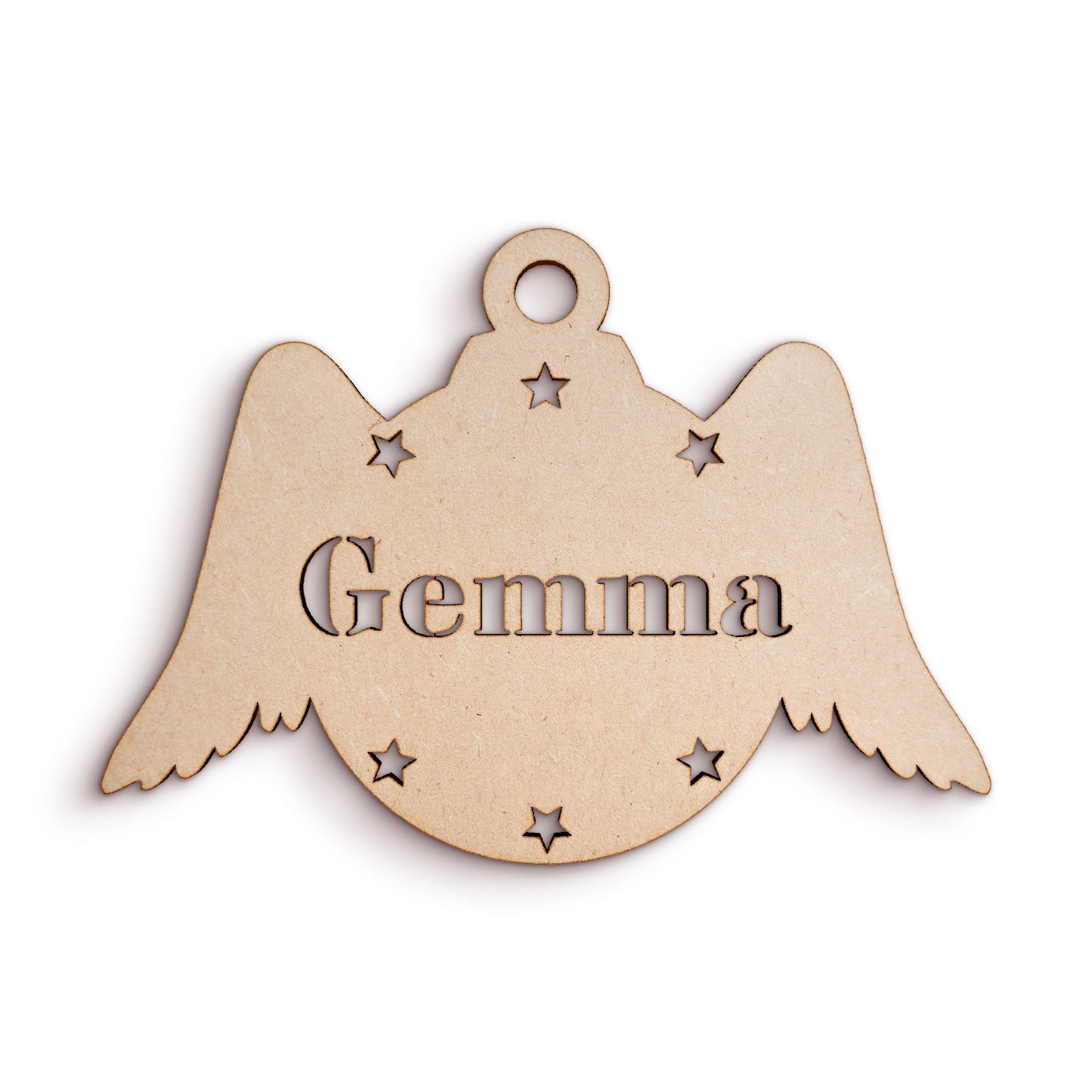 Angel Wings Bauble wooden craft shape Christmas Decoration.