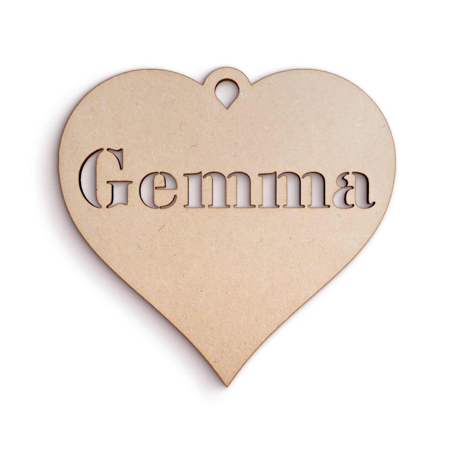 Heart Bauble wooden craft shape Christmas Decoration.