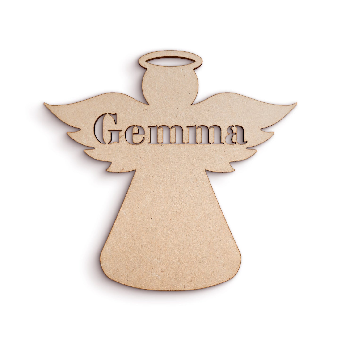 Angel Bauble wooden craft shape Christmas Decoration.