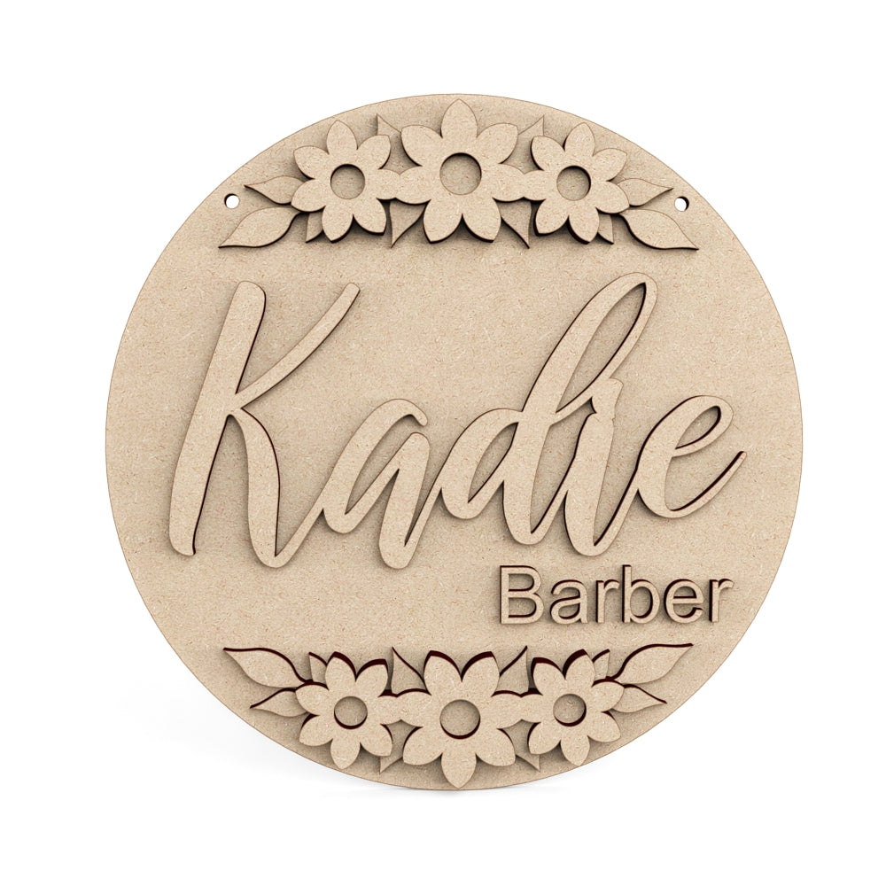 Personalised MDF Plaque Craft Decoration Kit.