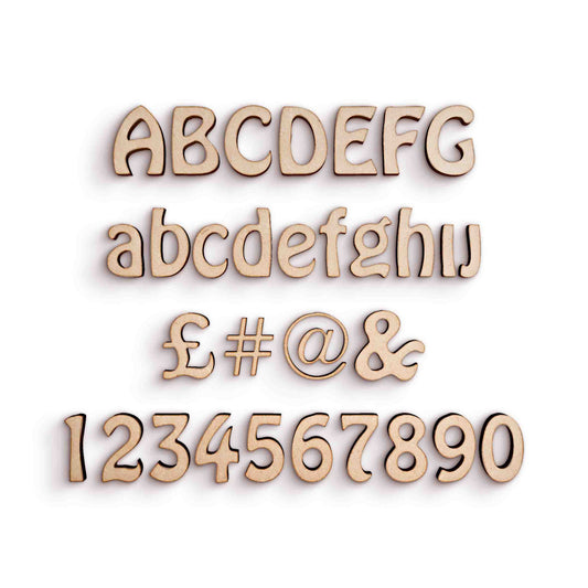 Hobo Font wooden craft shape Letters.