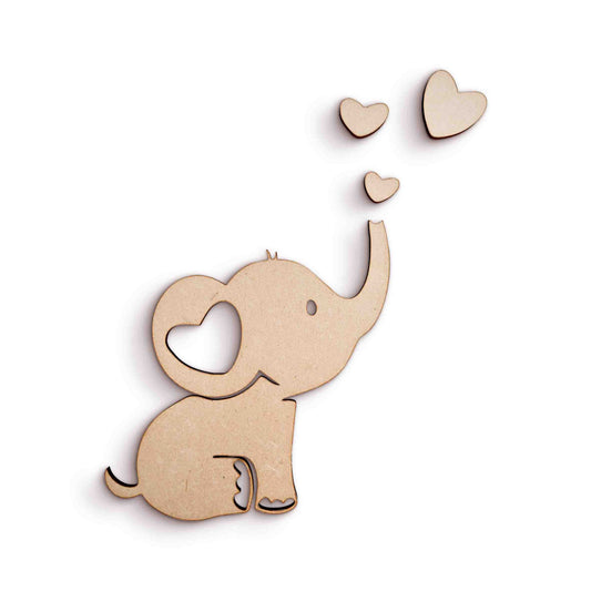 Elephant wood craft shape SKU214010