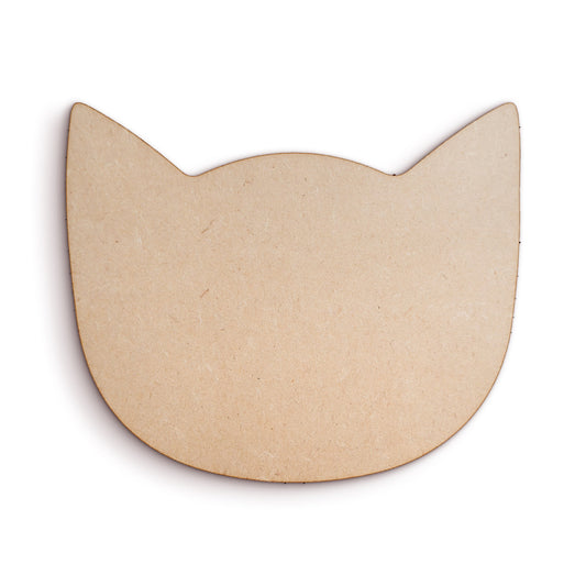 Cat Head Wooden Craft Shapes SKU597856