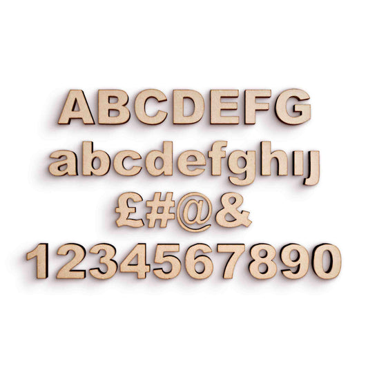 Arial Black Font wooden craft shape Letters.