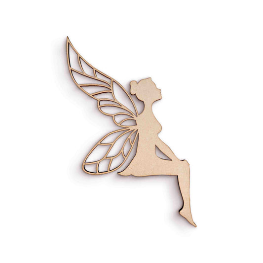 Fairy Sitting Wooden Craft Shapes SKU989183