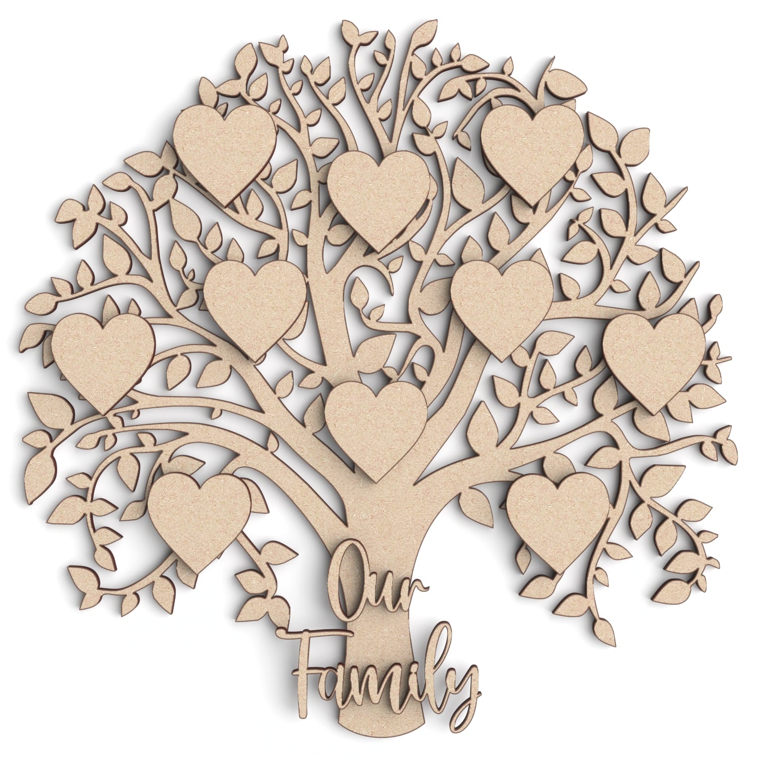 Family Tree wooden craft shape Decoration Kit.