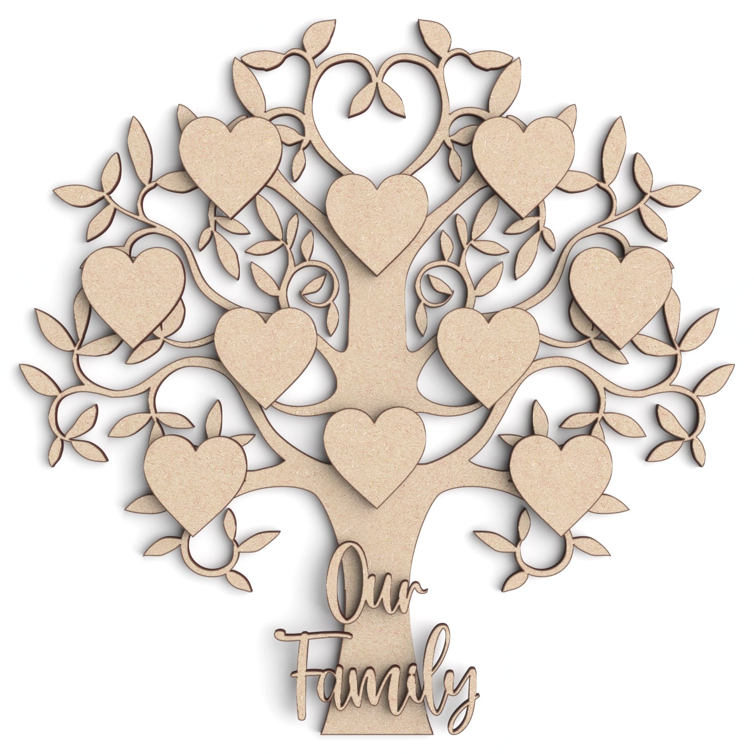 Family Tree wooden craft shape Decoration Kit.