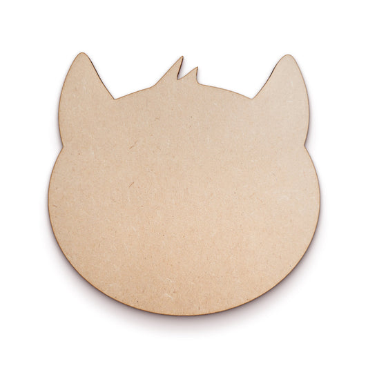 Cat head wood craft shape SKU009534