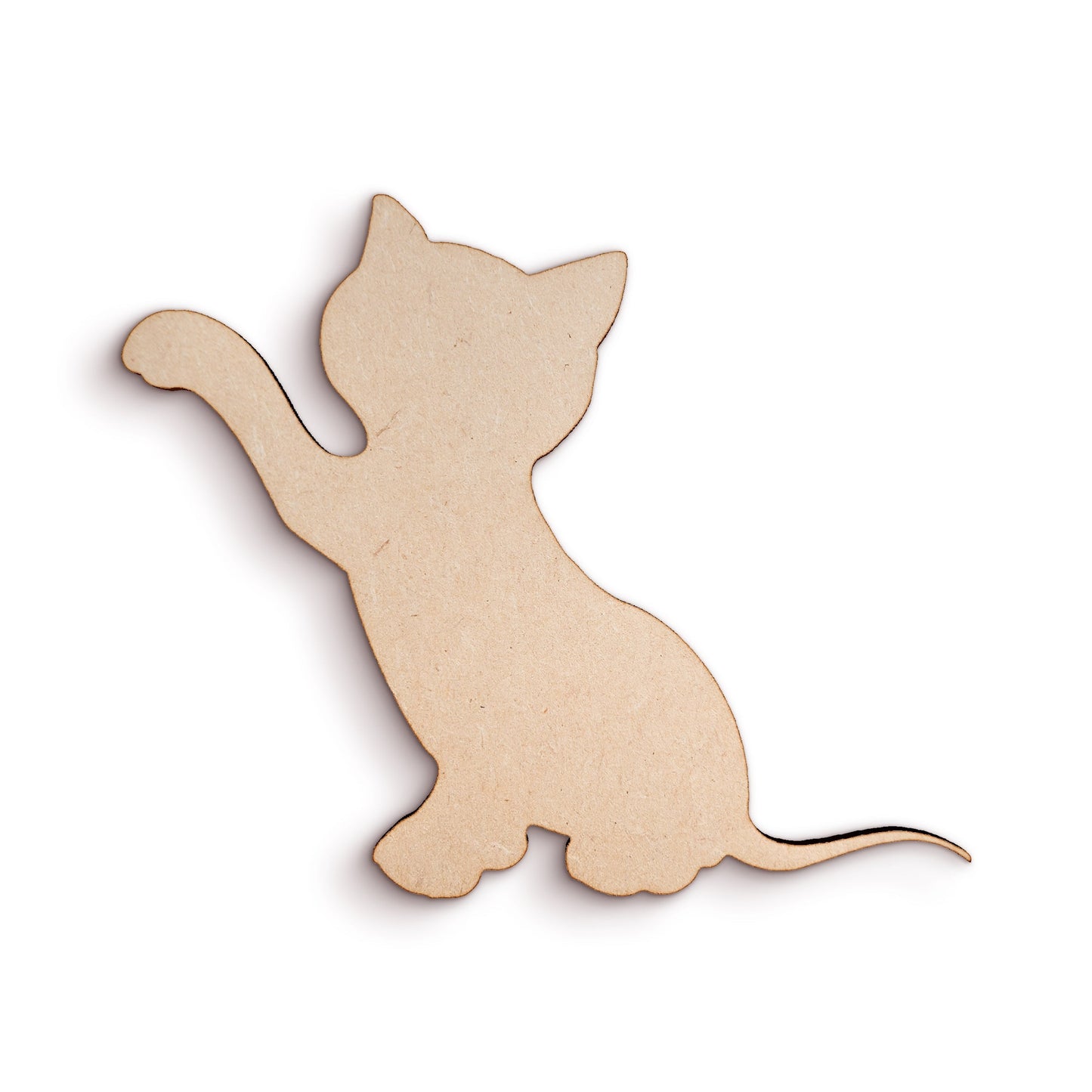 Kitten wood craft shape SKU506466