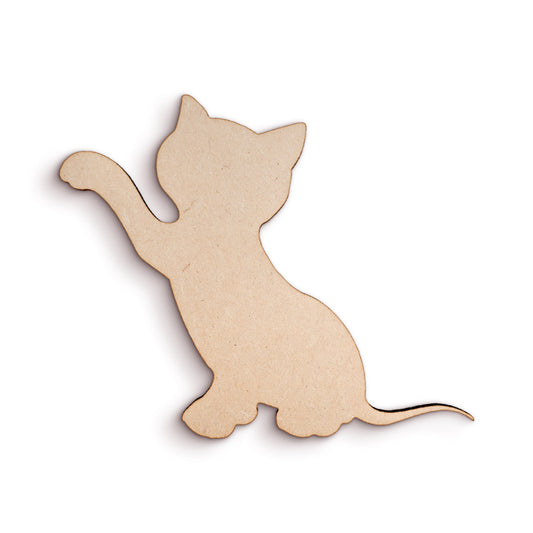 Kitten wood craft shape SKU506466