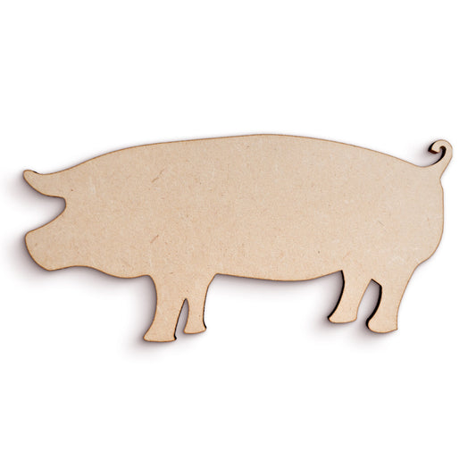 Pig wood craft shape SKU633576