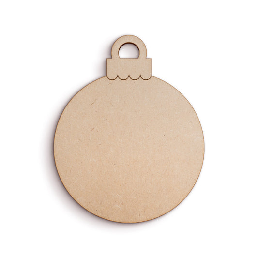 Blank Bauble wooden craft shape Christmas Decoration.