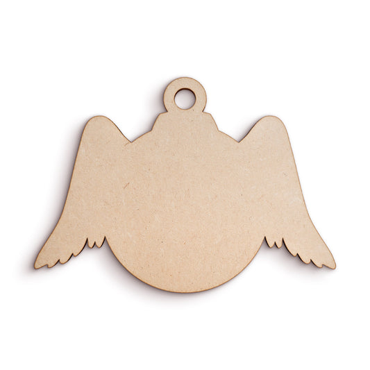 Angel Wings Bauble wooden craft shape Christmas Decoration.