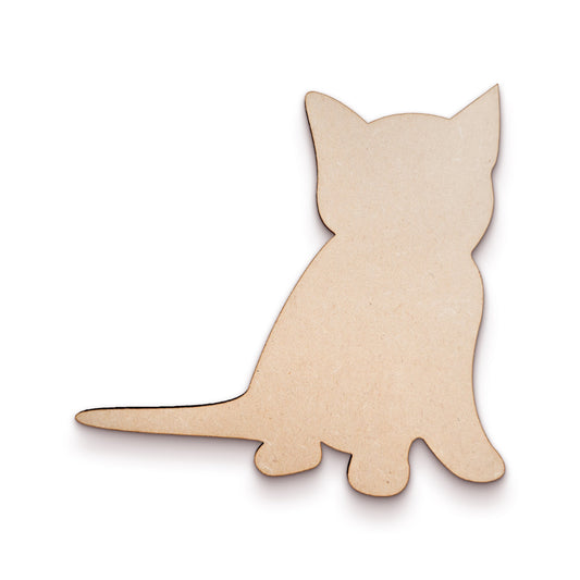 Kitten wood craft shape SKU919509